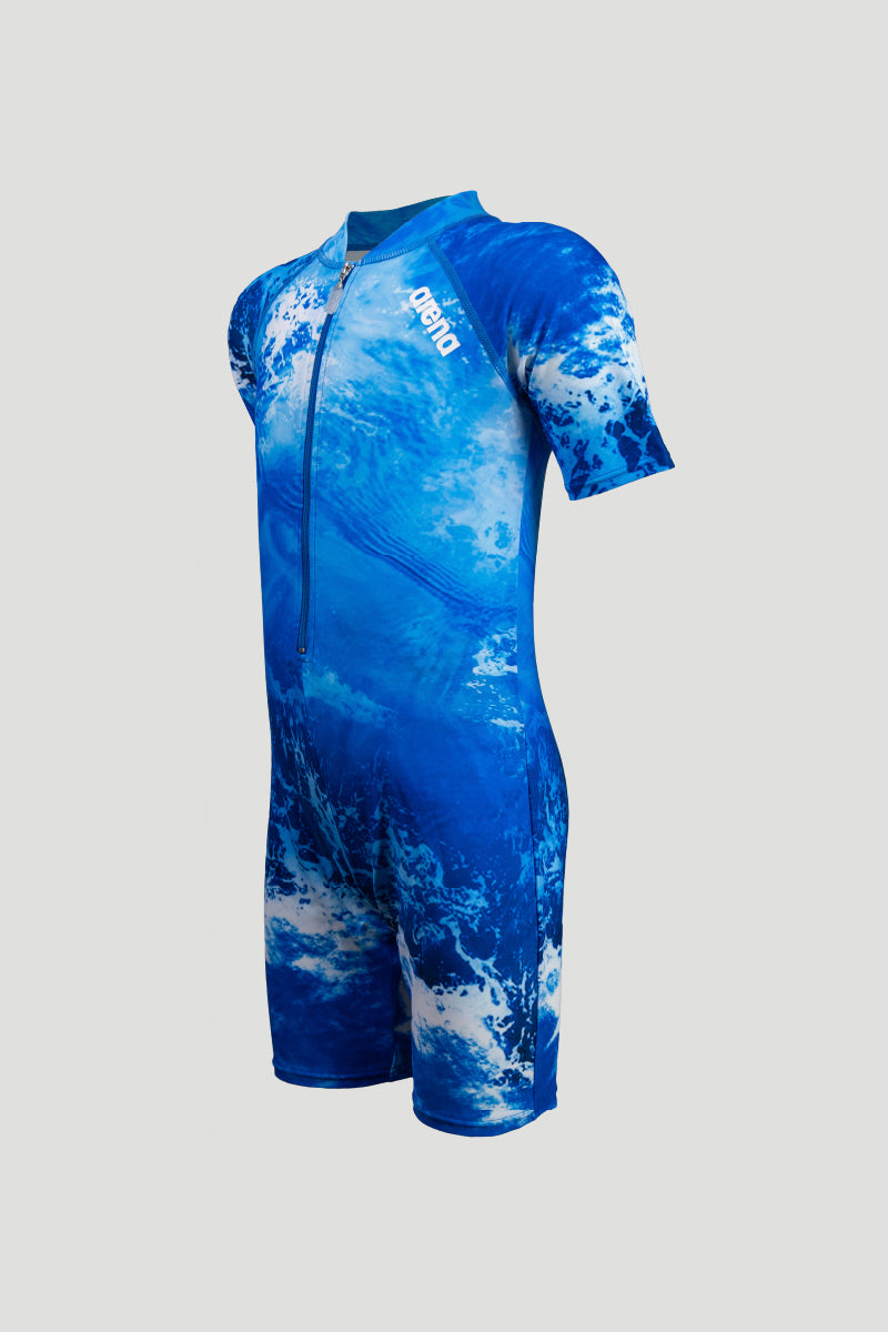 Arena Junior One Piece UV Short Sleeve Half Swimming Suit