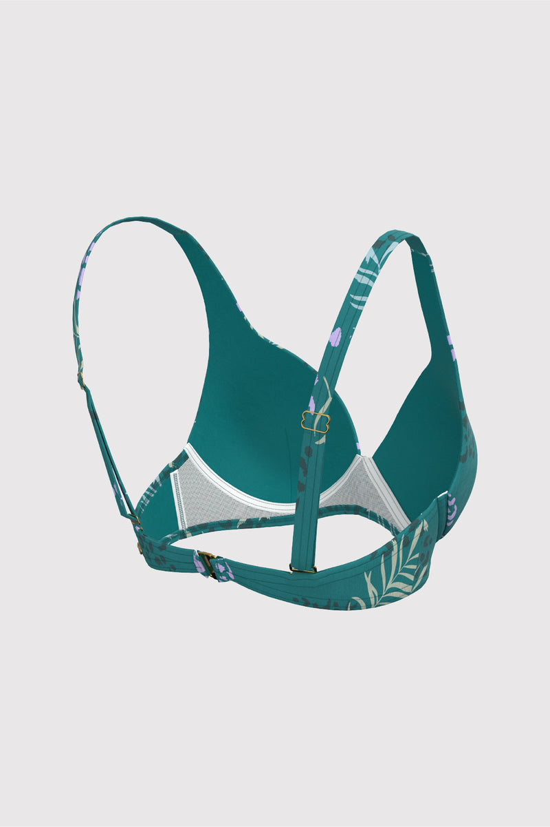 Sunseeker Ladies' Elevated Animal Plus Cup Underwire Bikini Top