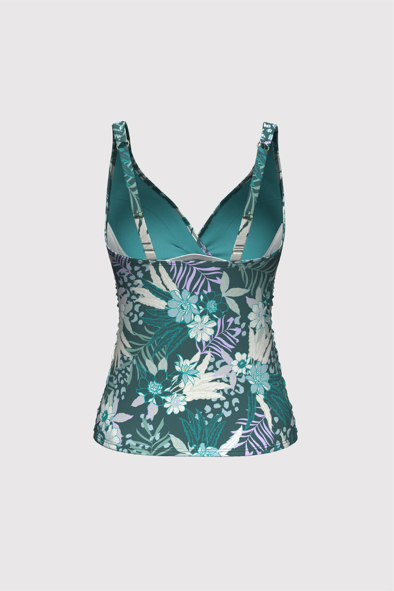 Sunseeker Ladies' Elevated Tropics Plus Cup Tankini Top