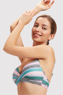 Sunseeker Ladies' Baydere Stripe Cross Front Bikini Top